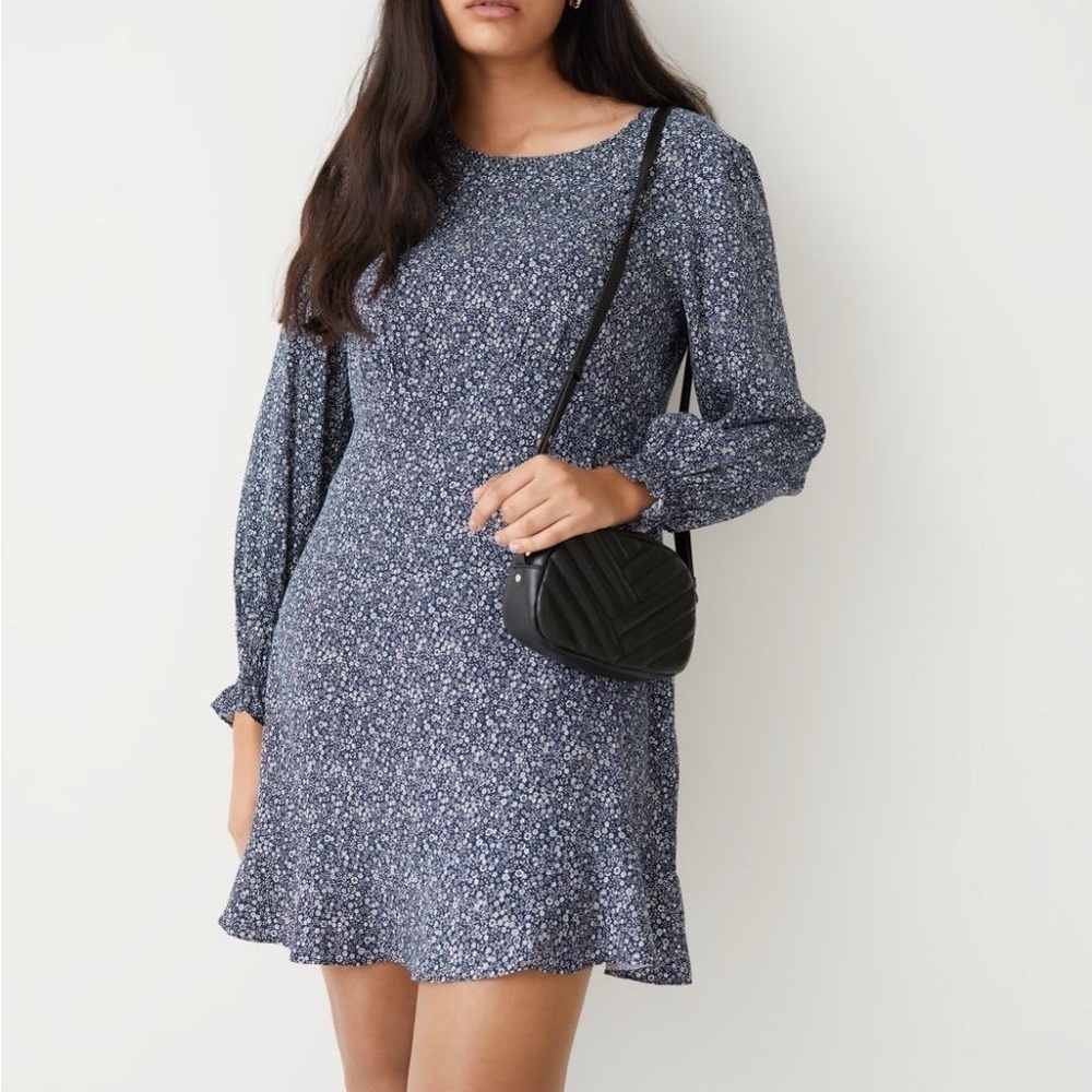 & Other Stories Frill Cuff Mini Dress size EU 40